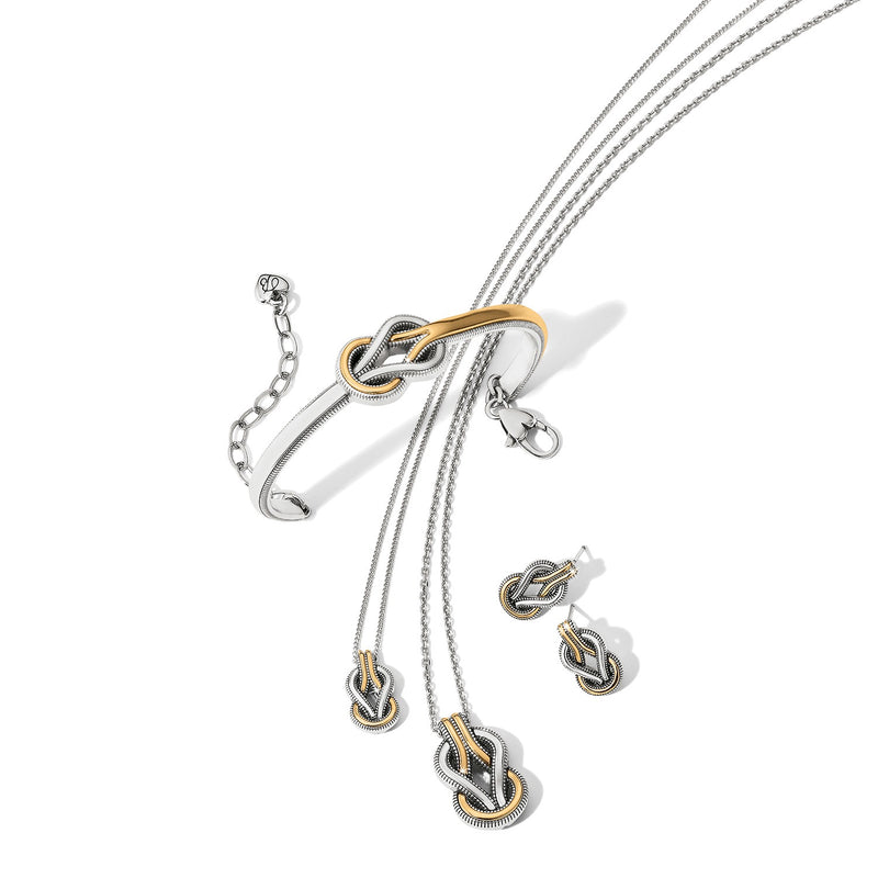 Brighton Interlok Harmony Two Tone French Wire Earrings