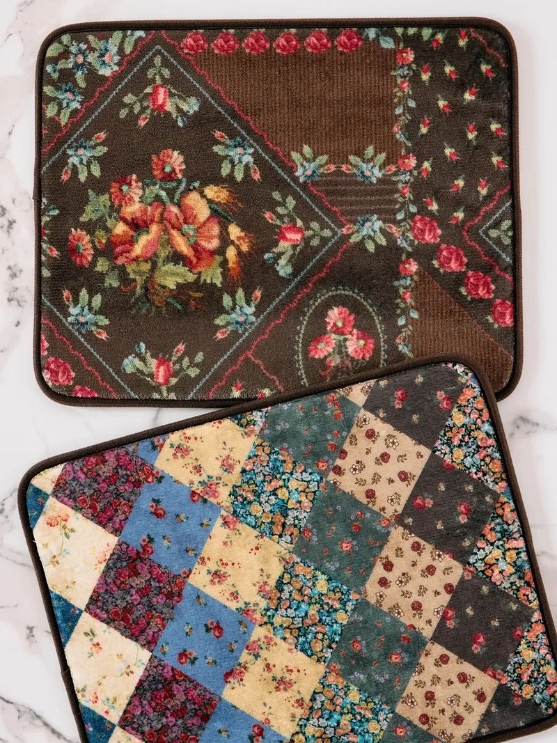 Natural Life Reversible Dish Drying Mat - Crafted Bouquets Chocolate