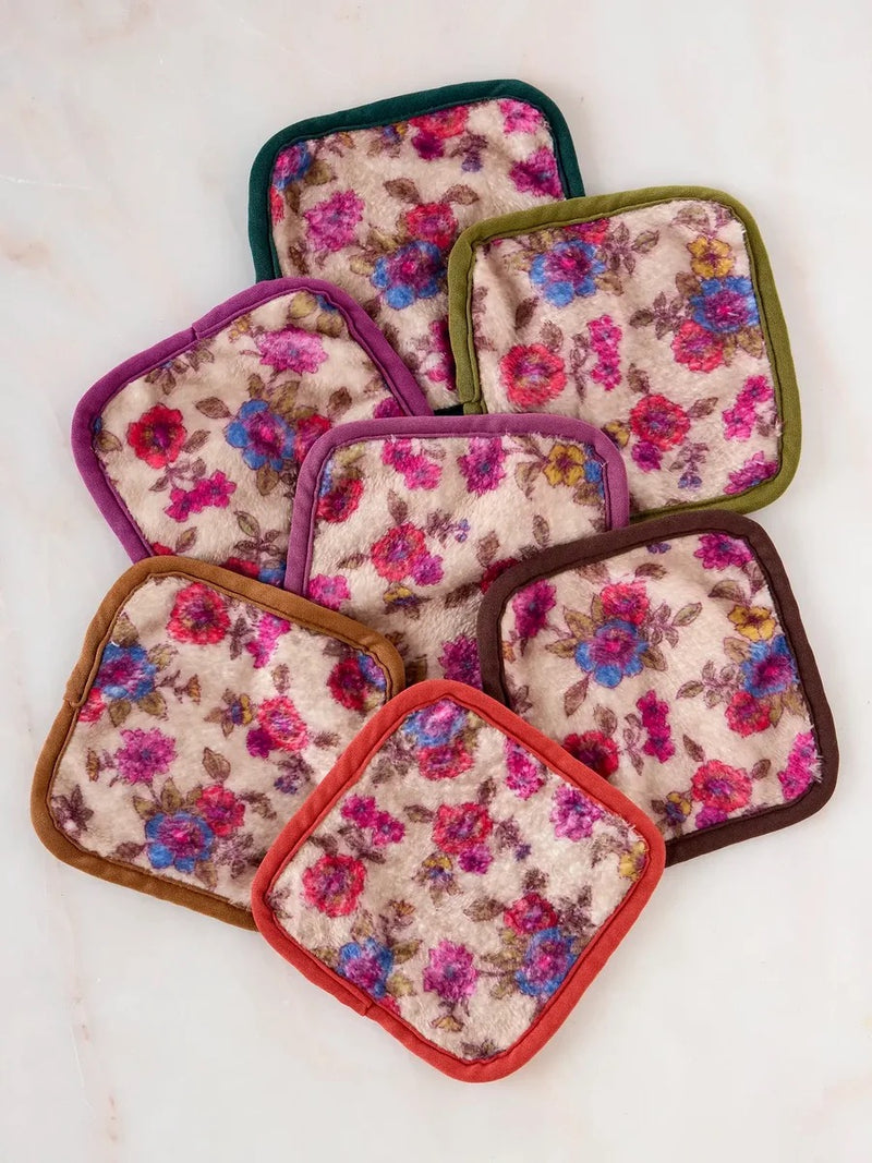 Natural Life Mini Makeup Removing Boho & Cloths Set - Folk Quilt Patchwork Cream