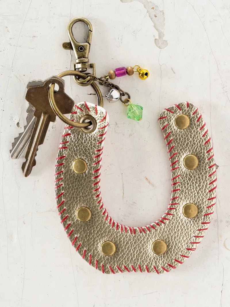 Natural Life® Cowgirl Key Clip Bag Charm - Horseshoe