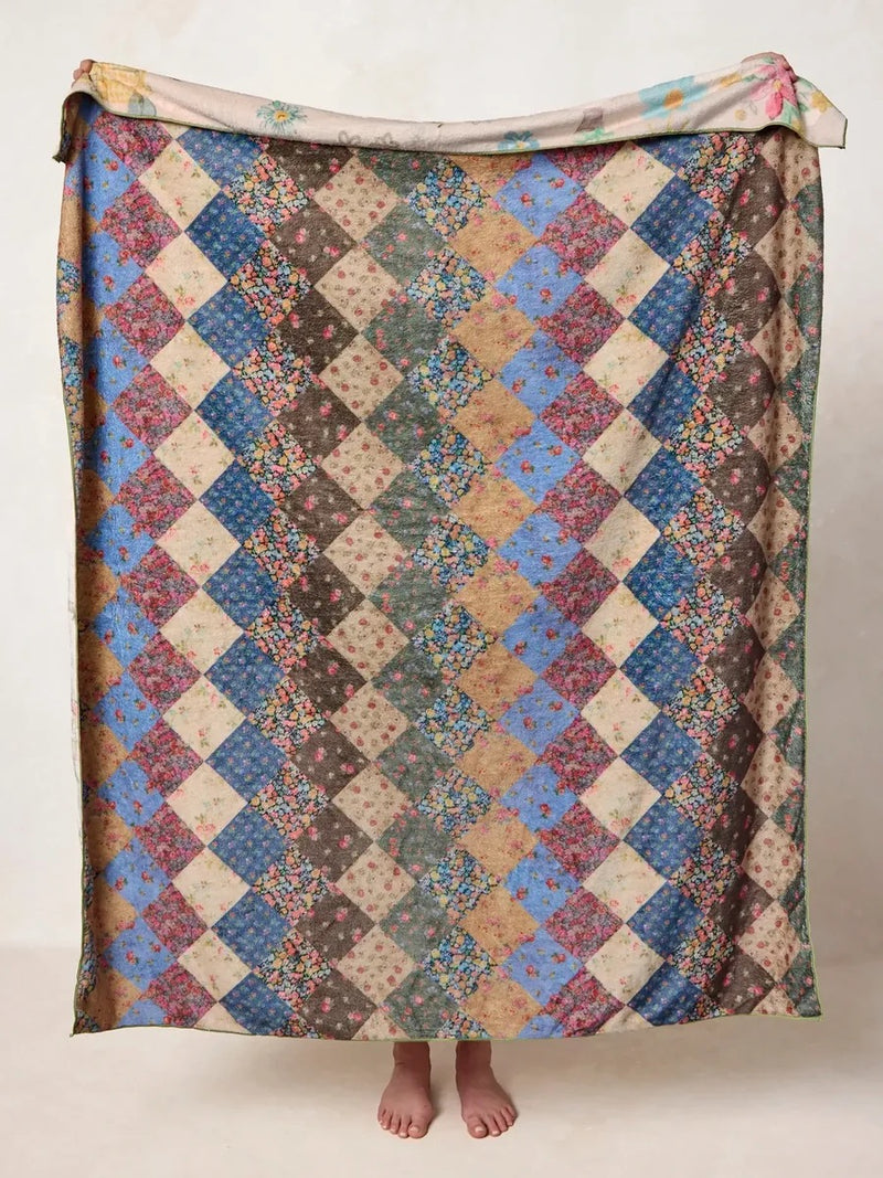 Natural Life Reversible Cozy Throw Blanket - Doggie Doodles Ivory