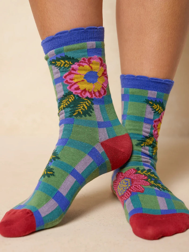 Natural Life Boxed Boho Sock, Set of 3 -  Retro Pink Floral
