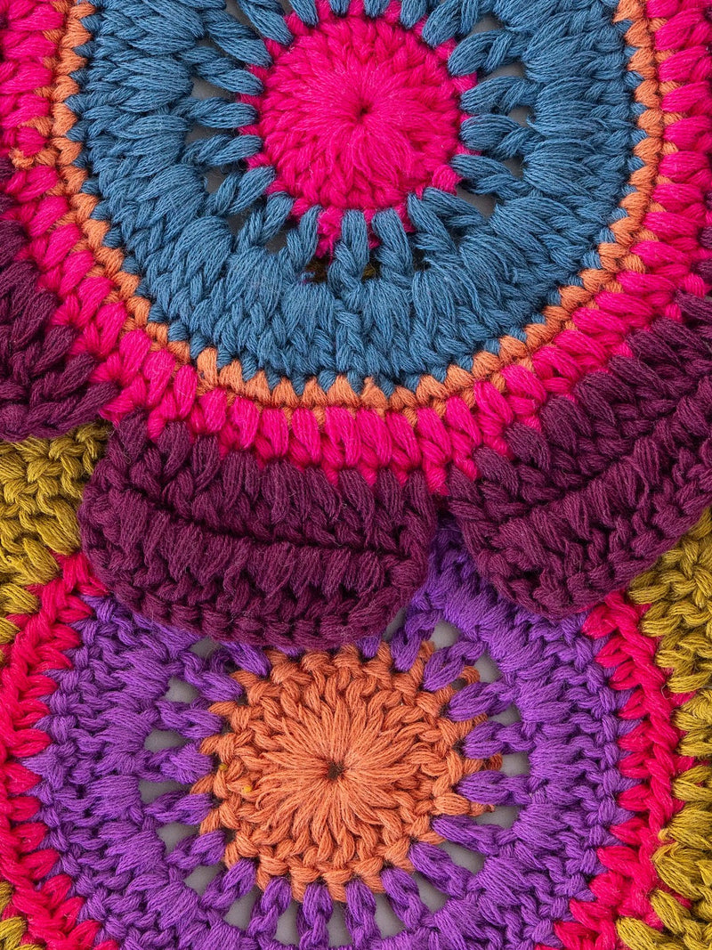 Natural Life Daisy Crochet Dishcloths, Set of 2 - Rainbow