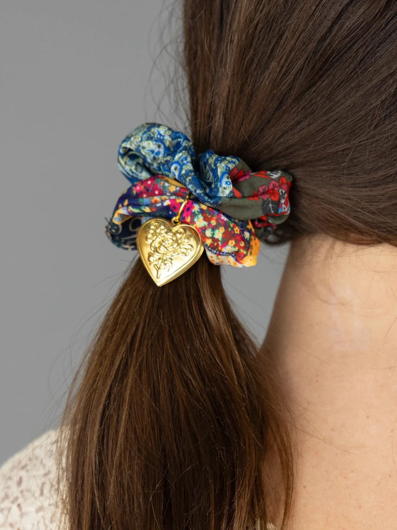 Natural Life® Locket Scrunchie - Bright Patchwork