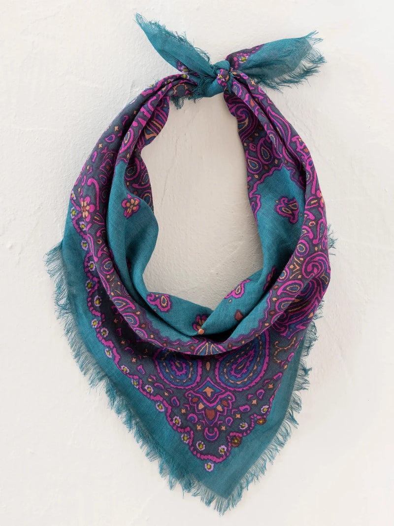 Natural Life® Printed Cotton Bandana - Charcoal Brimfield