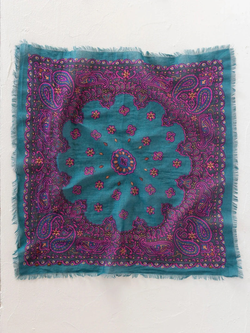 Natural Life® Printed Cotton Bandana - Charcoal Brimfield