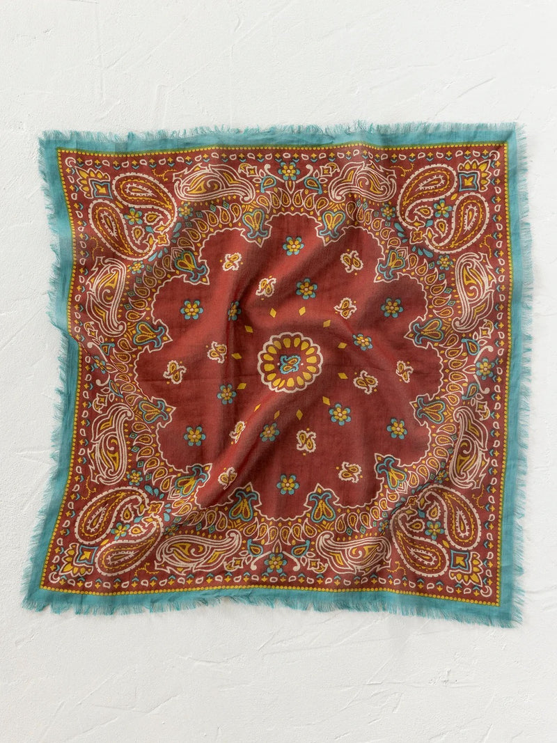 Natural Life® Printed Cotton Bandana - Classic Brick Red