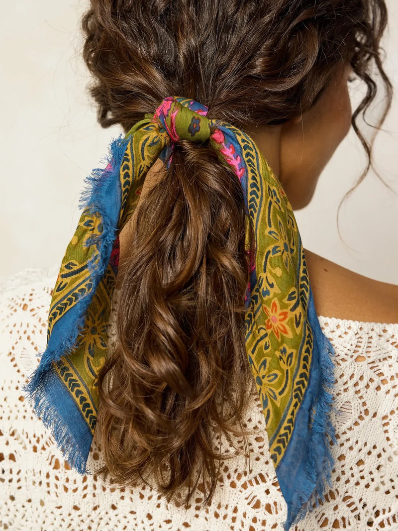 Natural Life® Printed Cotton Bandana - Moss Spring Scarf