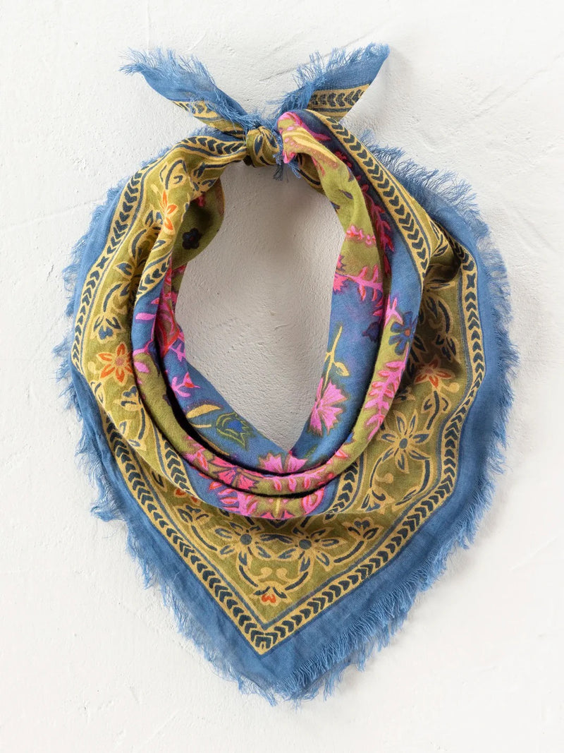 Natural Life® Printed Cotton Bandana - Moss Spring Scarf