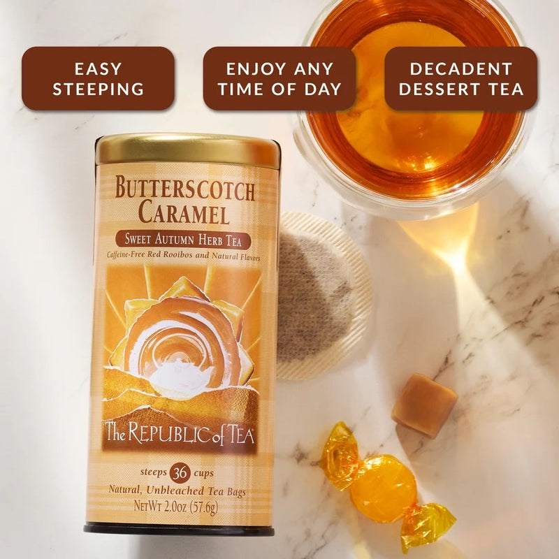 The Republic of Tea - Butterscotch Caramel Herbal Tea Bags