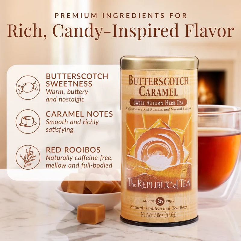 The Republic of Tea - Butterscotch Caramel Herbal Tea Bags