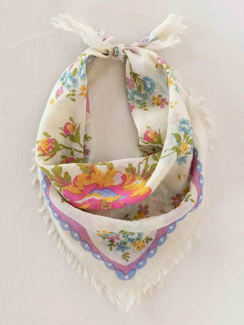Natural Life® Printed Cotton Bandana - Sweet Blossoms Pink