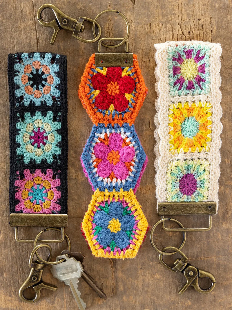 Natural Life® Crochet Key Fob - Cream