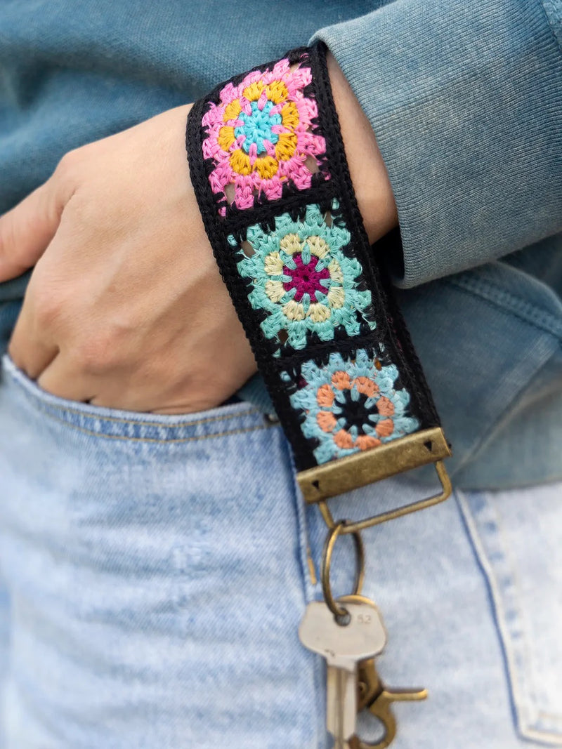 Natural Life® Crochet Key Fob - Black