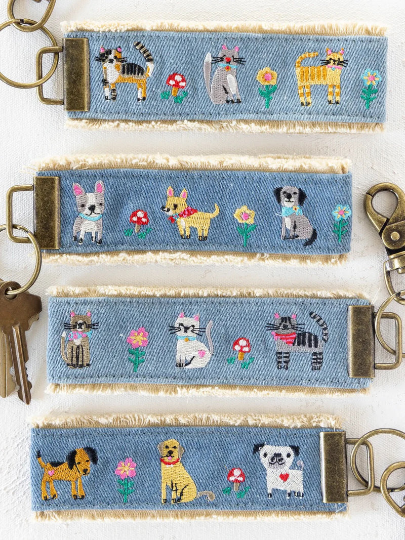Natural Life® Embroidered Key Chain - Cat