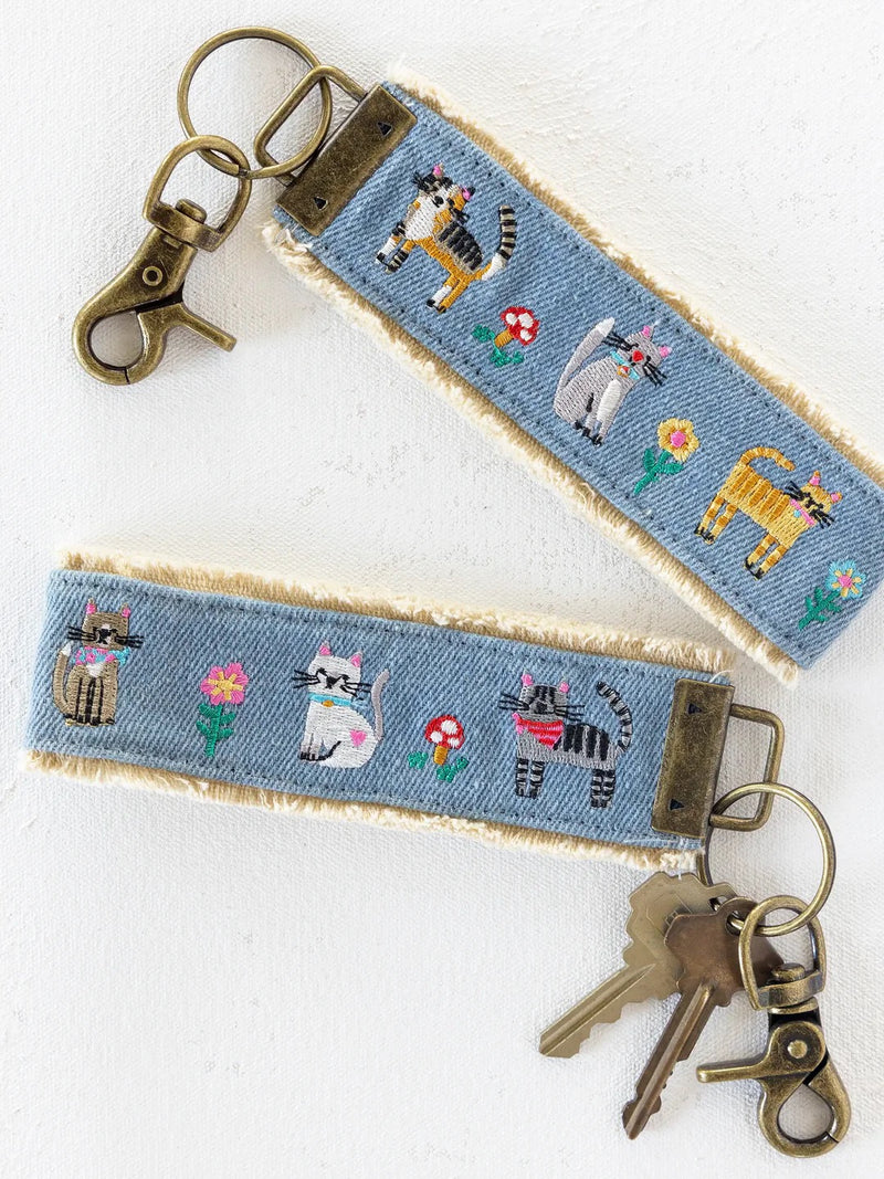Natural Life® Embroidered Key Chain - Cat