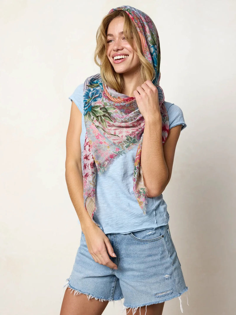 Natural Life Convertible Scarf - Pink Vintage Treasure