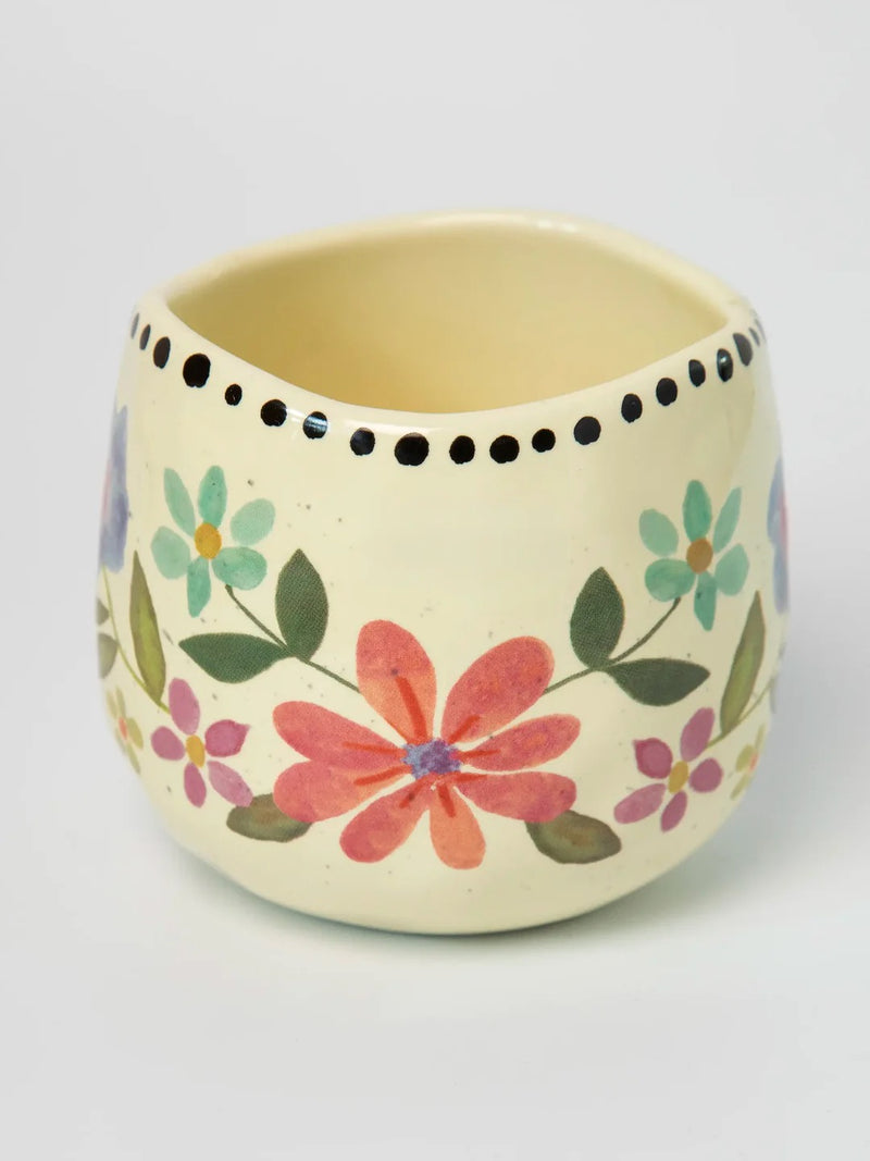 Natural Life Give Happy Planter - Floral