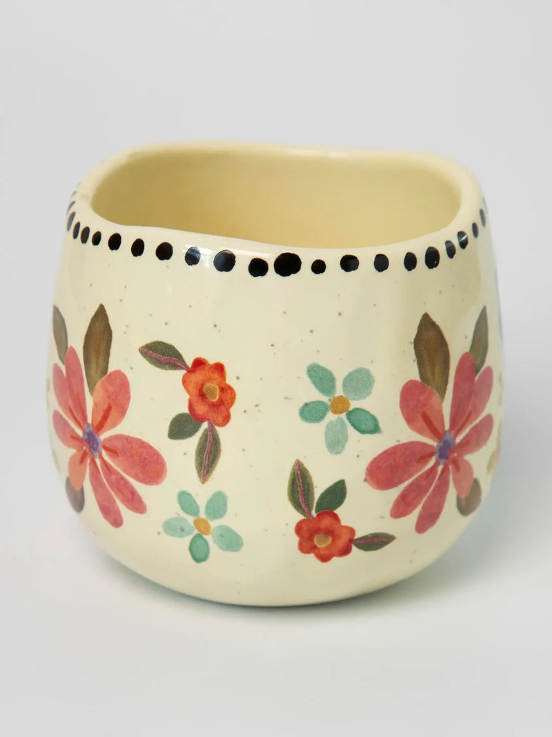 Natural Life Give Happy Planter - Floral