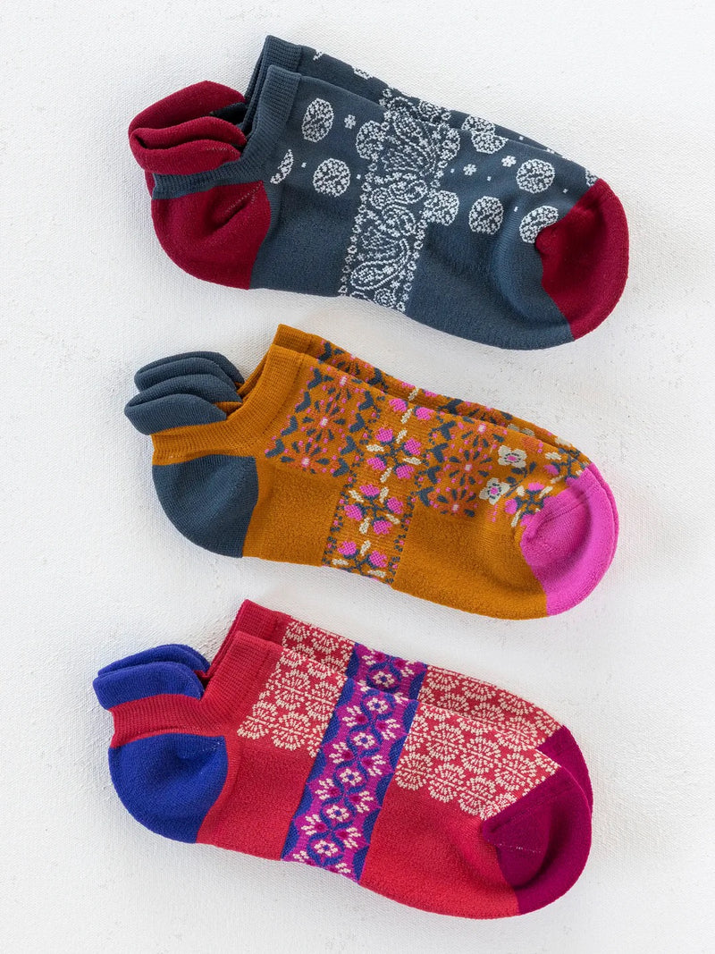 Natural Life Favorite Fitness Socks, Set of 3 - Navy