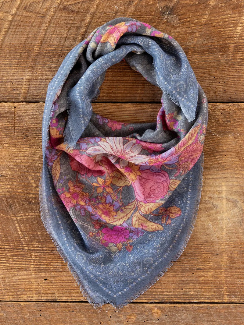 Natural Life® Boho Bandana Scarf - English Garden Charcoal