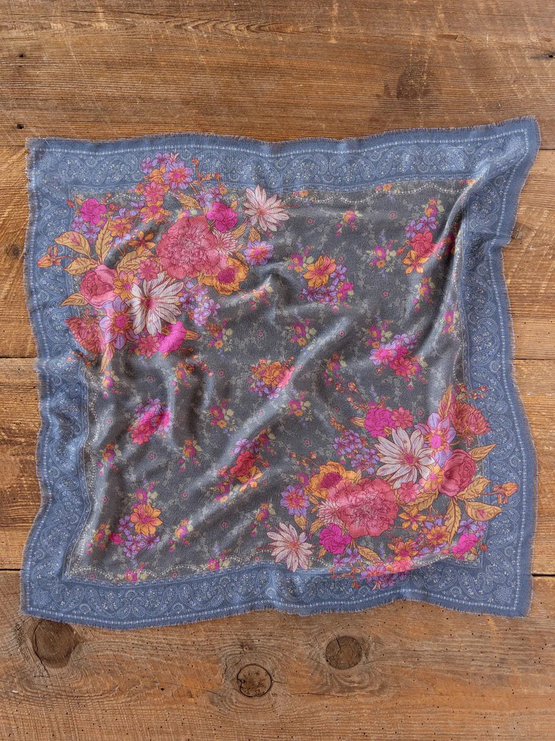Natural Life® Boho Bandana Scarf - English Garden Charcoal