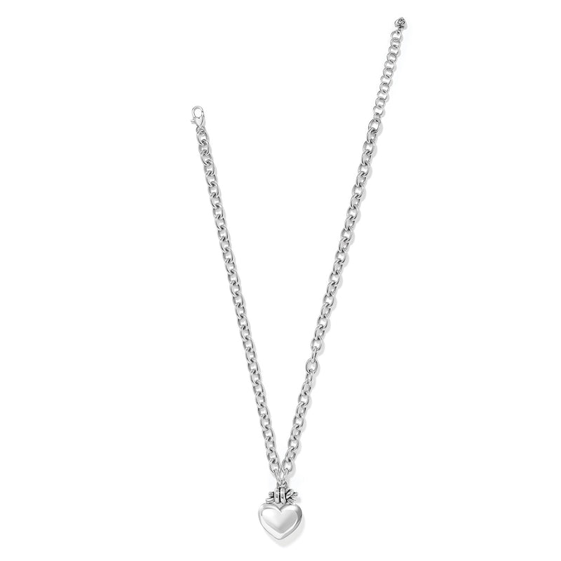 Brighton Interlok Love Knot Large Heart Necklace