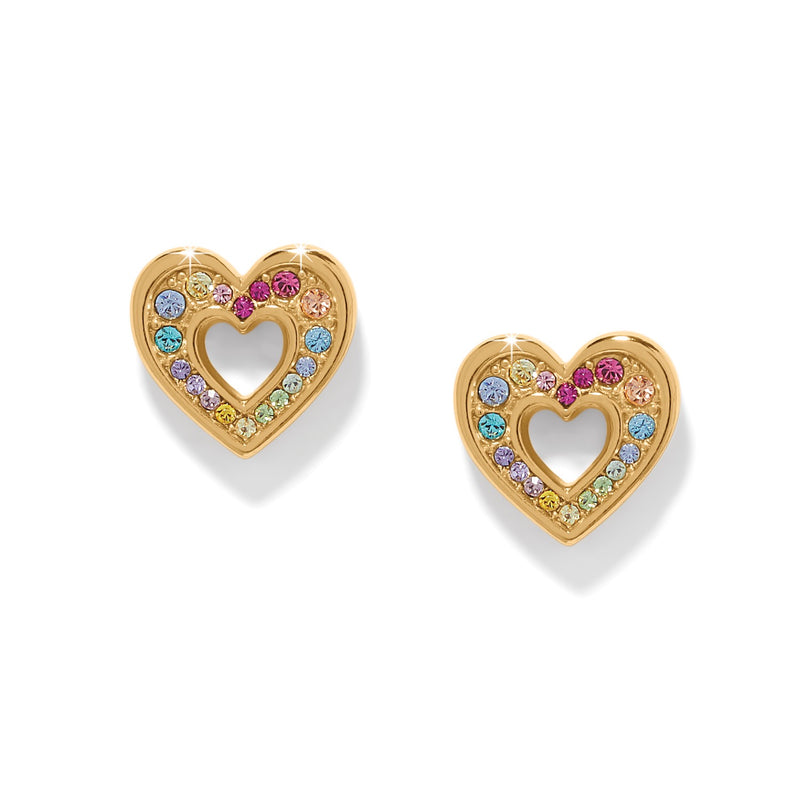 Brighton Enchanting Gem Heart Post Earrings
