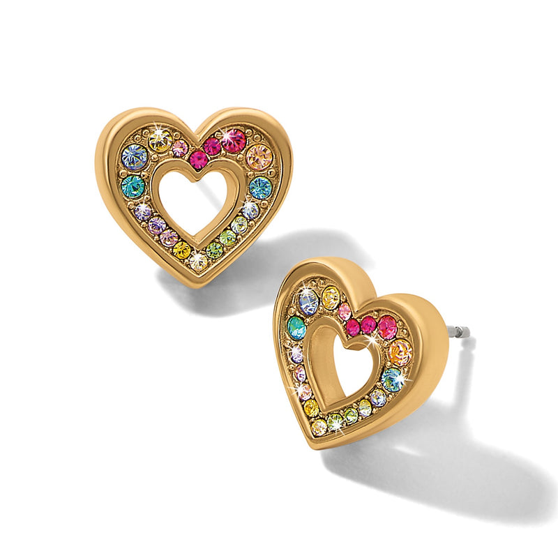 Brighton Enchanting Gem Heart Post Earrings