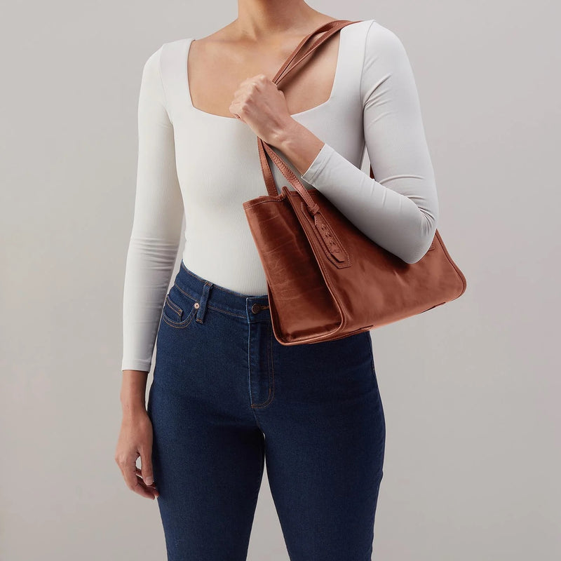 HOBO Expedition Small Tote - Patina Leather - Pecan Ridge