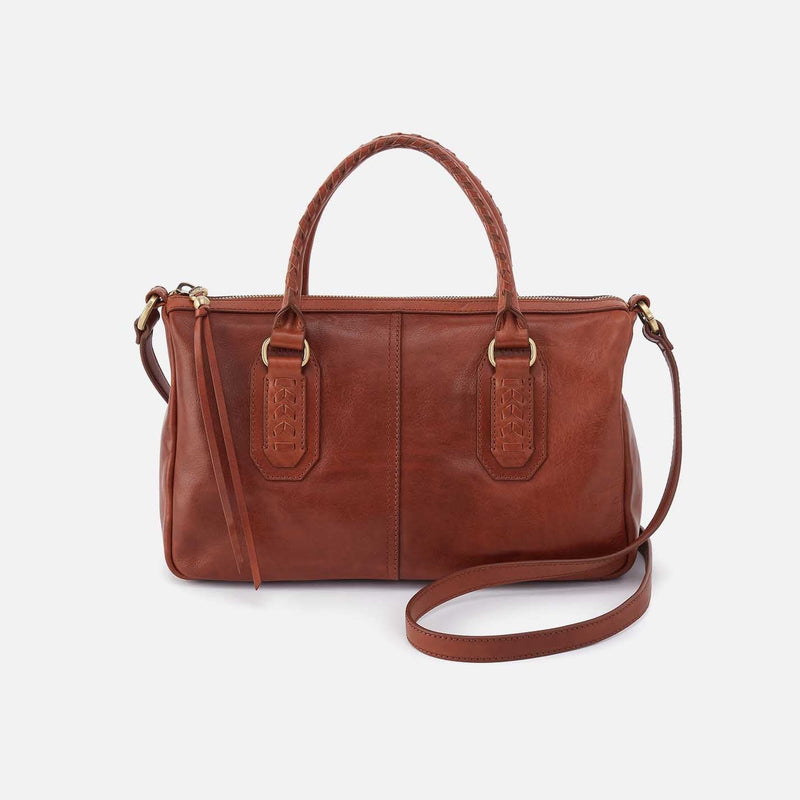 HOBO Expedition Satchel - Patina Leather - Pecan Ridge