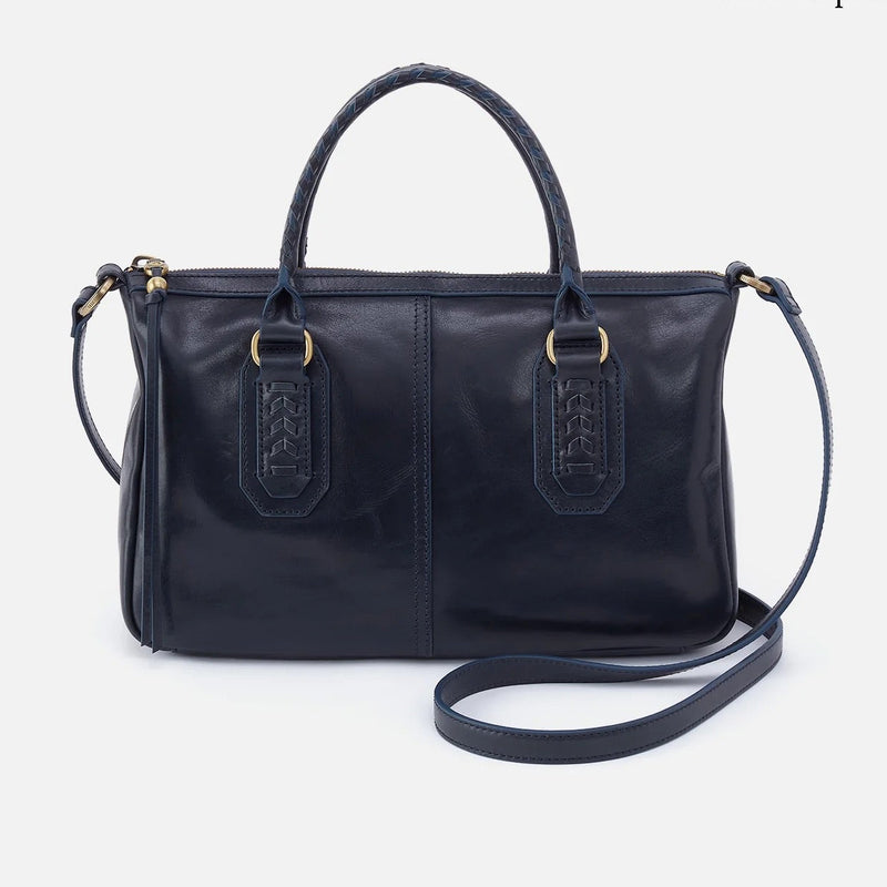 HOBO Expedition Satchel - Patina Leather - Navy Horizon