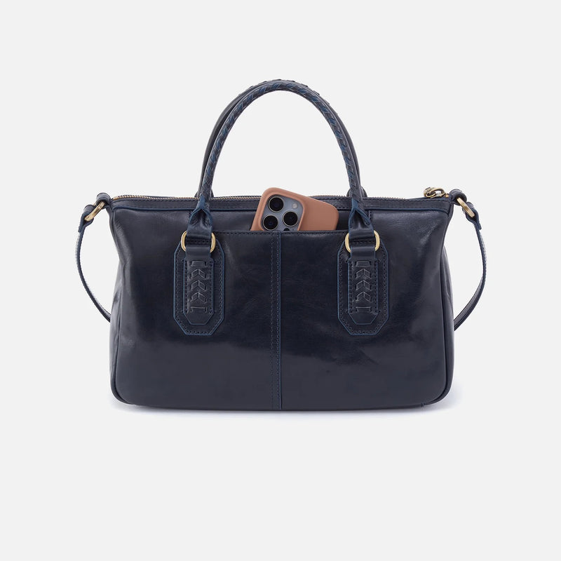 HOBO Expedition Satchel - Patina Leather - Navy Horizon