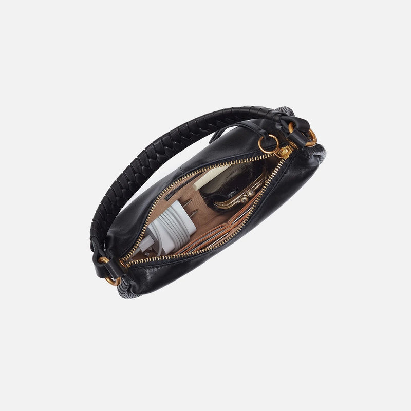 HOBO Mia Crescent Small Hobo - Smooth Leather | Black