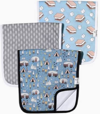 Copper Pearl Premium Burp Cloths - Set of 3 (Assorted Prints) -