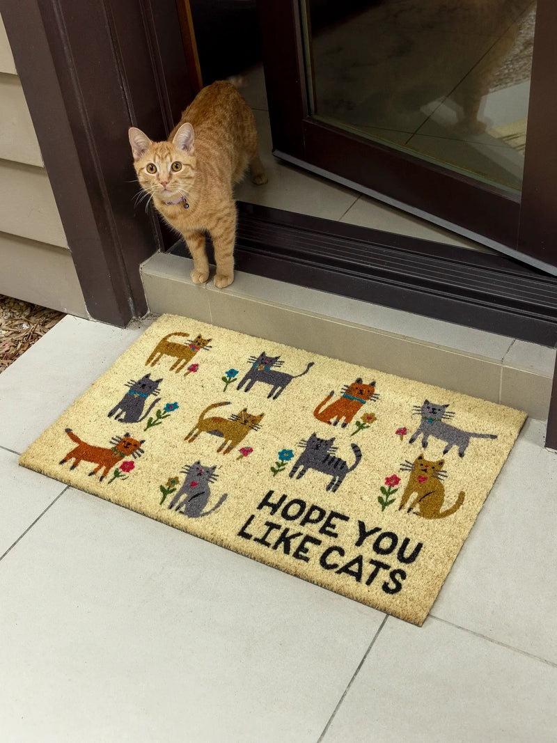 Natural Life Bungalow Doormat - Like Cats (Natural)