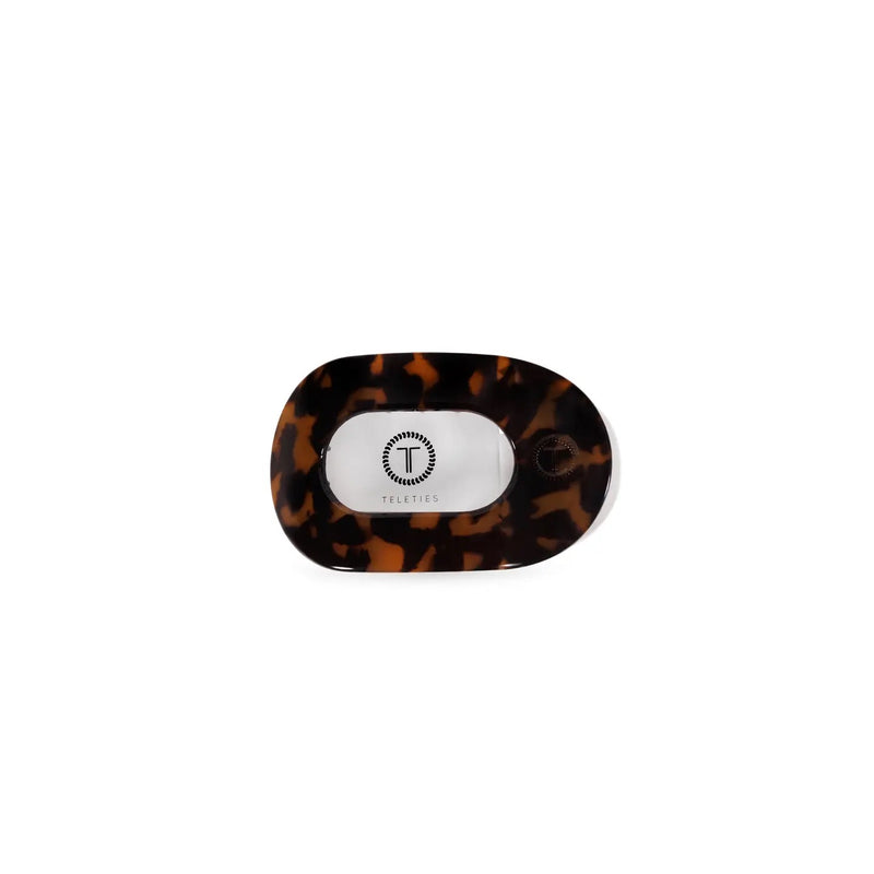 TELETIES - Tortoise Flat Round Hair Clip - Assorted Sizes