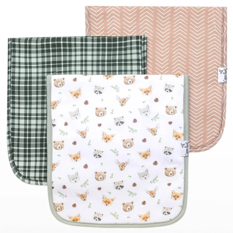 Copper Pearl Premium Burp Cloths - Set of 3 (Assorted Prints) -