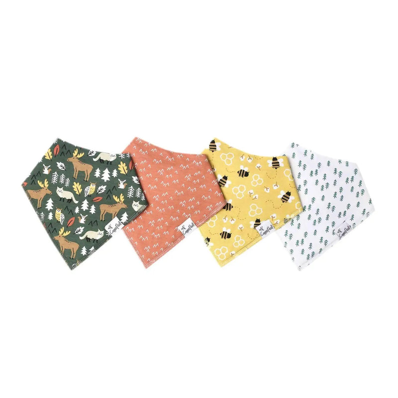 Copper Pearl Baby Bandana Bibs - Set of 4 (Assorted prints)
