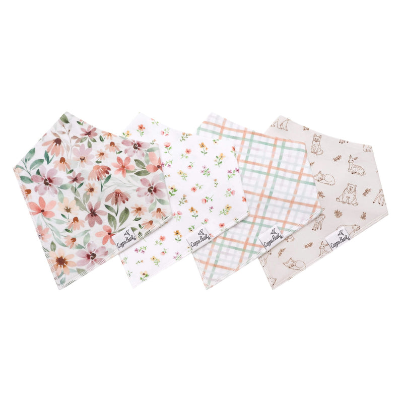 Copper Pearl Baby Bandana Bibs - Set of 4 (Assorted prints)
