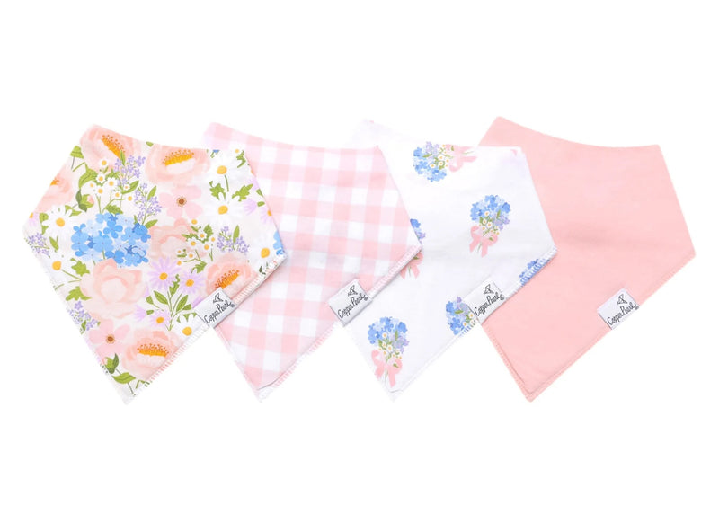 Copper Pearl Baby Bandana Bibs - Set of 4 (Assorted prints)