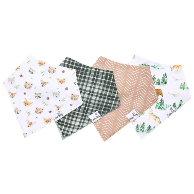 Copper Pearl Baby Bandana Bibs - Set of 4 (Assorted prints)