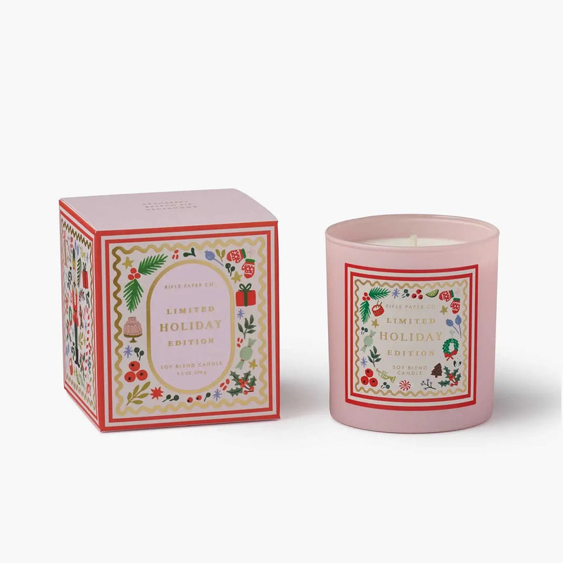 Rifle Paper Co. Holly Jolly Nutcracker Holiday 9oz Glass Candle