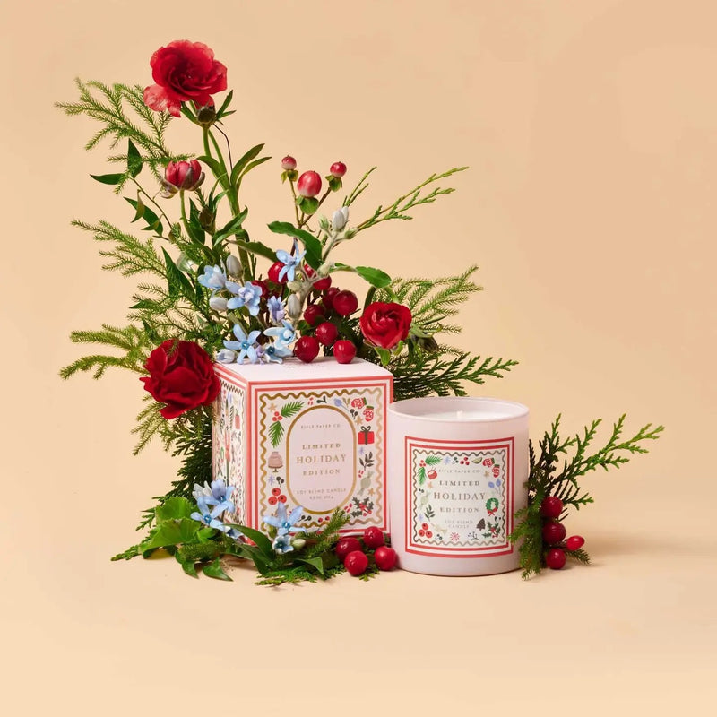 Rifle Paper Co. Holly Jolly Nutcracker Holiday 9oz Glass Candle