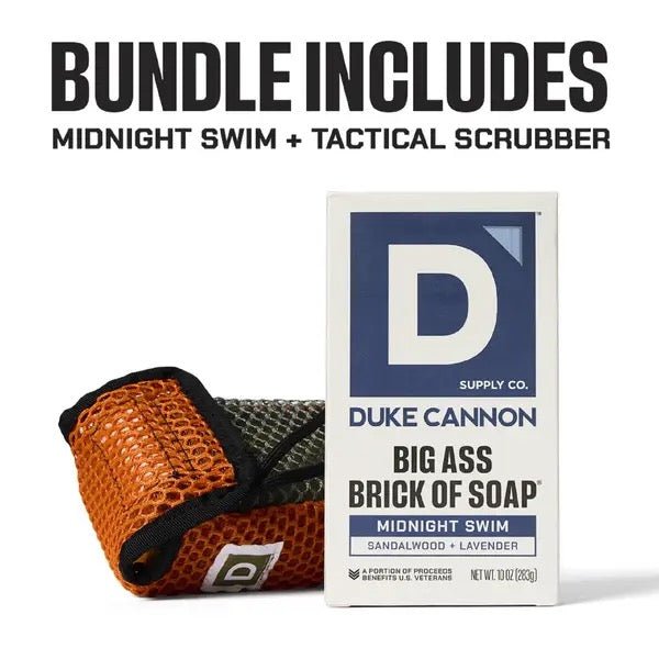 Duke Cannon Midnight Swim Tactical Scrubber Bundle