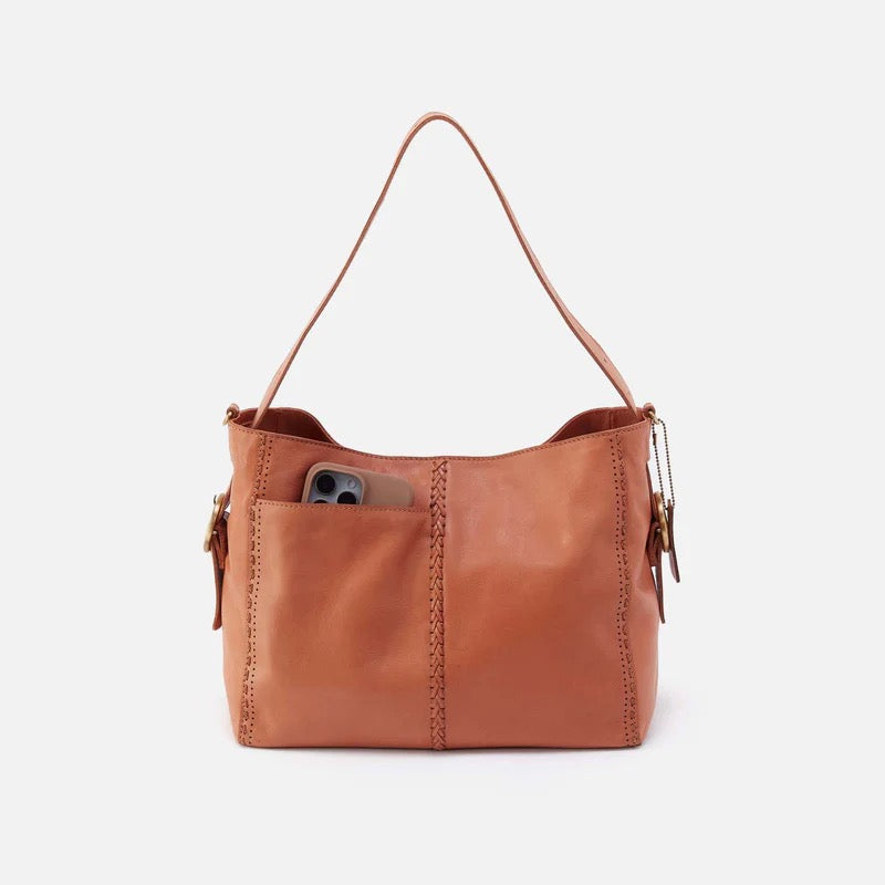 HOBO Render Shoulder Bag - Washed Leather | Harvest Wheat