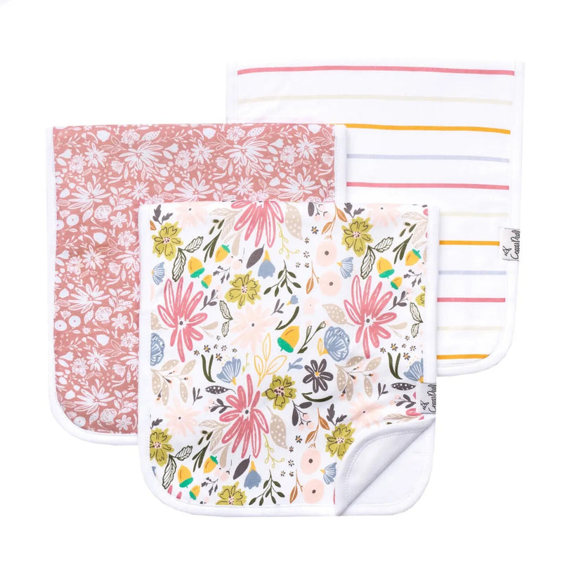 Copper Pearl Premium Burp Cloths - Set of 3 (Assorted Prints) -