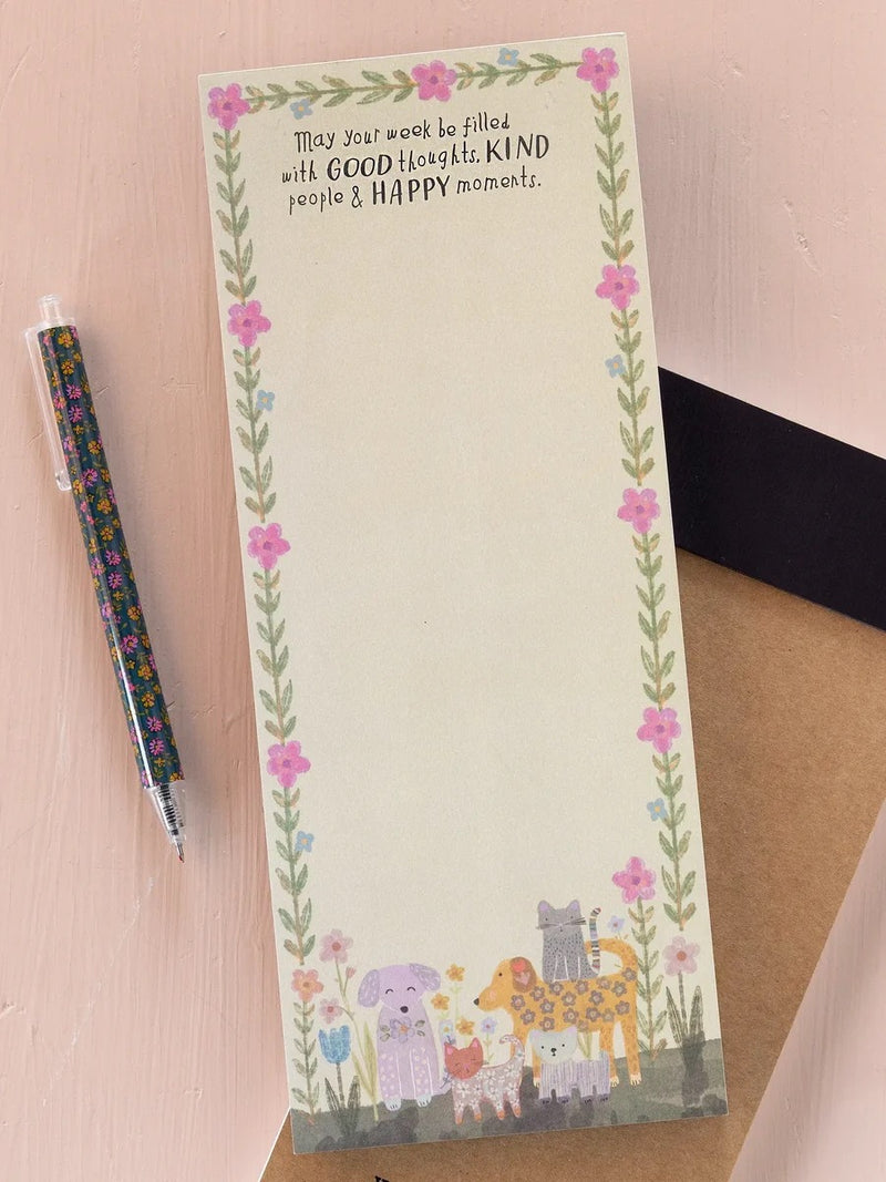 Natural Life Magnetic List Pad - May Your Week (Pets)