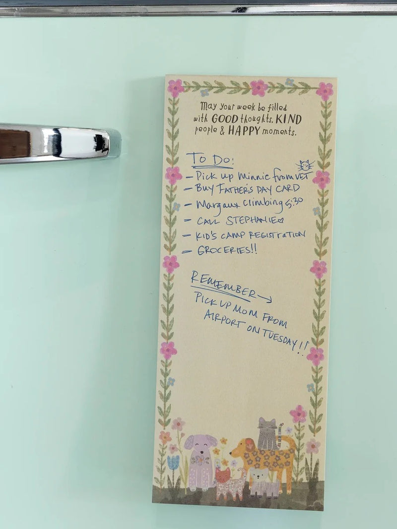 Natural Life Magnetic List Pad - May Your Week (Pets)