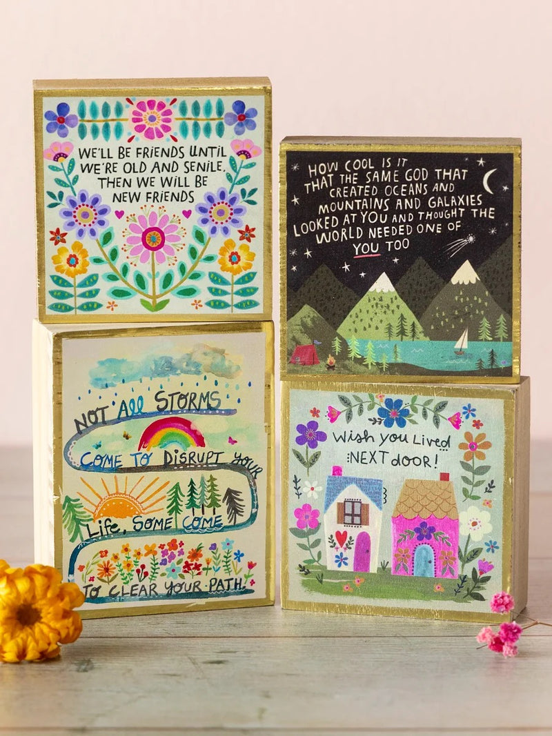 Natural Life Tiny Wood Block Keepsake